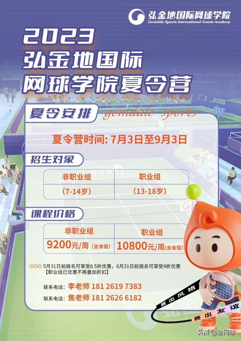 北京网球外教一对一app_网球夏令营教练团队_弘金地国际网球学院训练计划